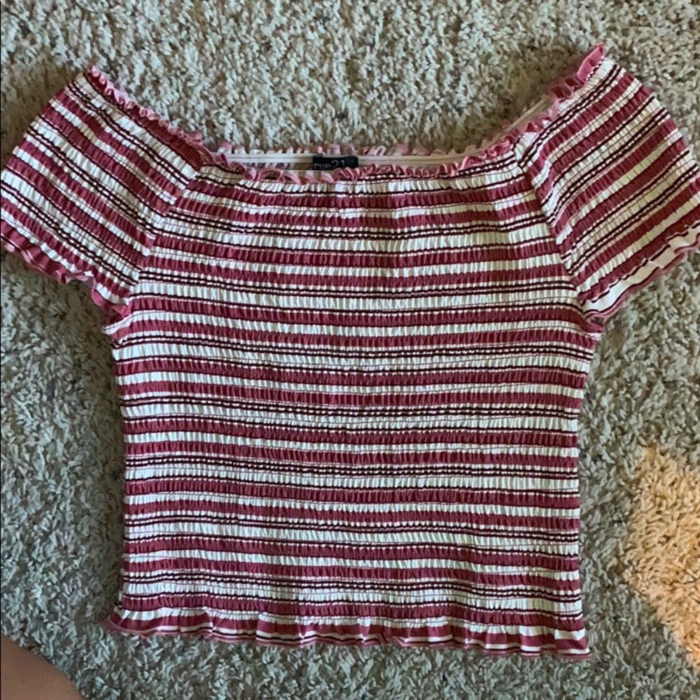 Off the shoulder tube top